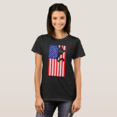 Cat 4th Of July US Flag Patriotic American 1 T-Shirt (Vorne ganz)