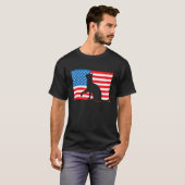 Cat 4th Of July US Flag Patriotic American T-Shirt (Vorne ganz)
