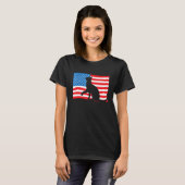 Cat 4th Of July US Flag Patriotic American T-Shirt (Vorne ganz)