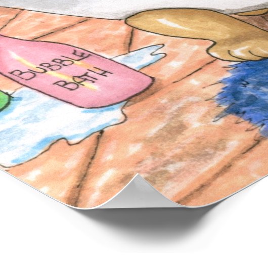 Cat 567 Funny bad art Poster (Ecke)