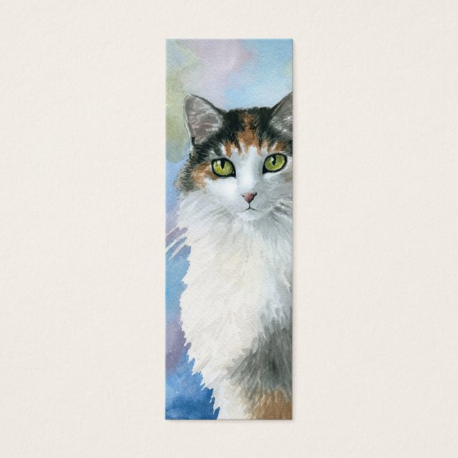 Cat 572 Calico Lesezeichen Tiny Cards (Vorderseite)