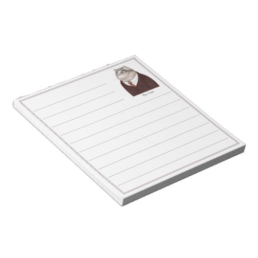 CAT 5.5x6 Notepad + Zeilen Notizblock (angewinkelt)
