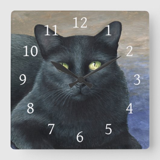 Cat 621 quadratische wanduhr (Vorderseite)