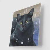 Cat 621 quadratische wanduhr (Winkel)