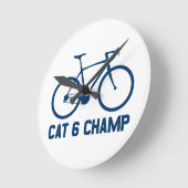 CAT 6 Champ Runde Wanduhr (Winkel)
