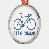 CAT 6 Champ Silbernes Ornament (Links)