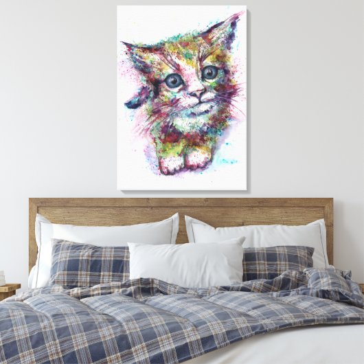 Cat abstrakt Fantasy Leinwanddruck (Insitu (Schlafzimmer))