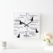 Cat Activity Clock für Katzen CricketDiane Quadratische Wanduhr (Zuhause)