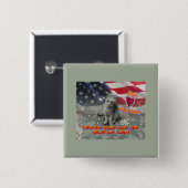 Cat Adoptiere Veteran für lebenslange Freundschaft Button (Vorne & Hinten)