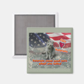 Cat Adoptiere Veteran für lebenslange Freundschaft Magnet (Vorderseite/Rückseite)