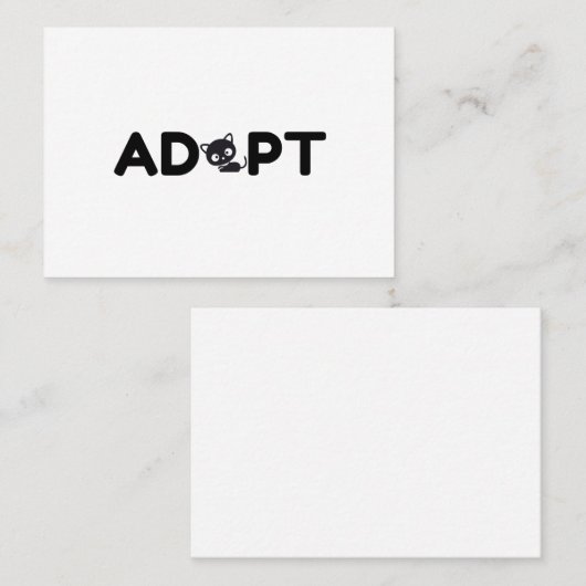CAT ADOPTIERT VISITENKARTE (Vorne/Hinten)