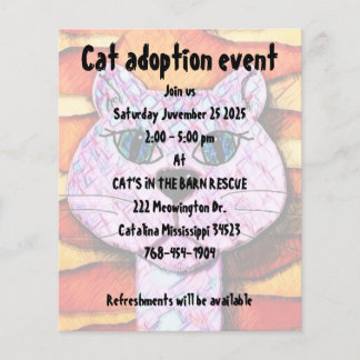 Cat adoption Art Paper Flyer