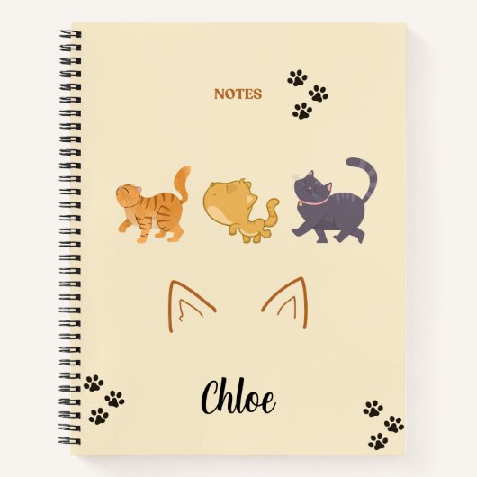 Cat Adventure Spiral Notebook Notizblock (Vorderseite)