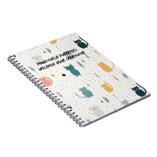 Cat Adventures Spiral-Bound Notebook Notizblock (Rechte Seite)
