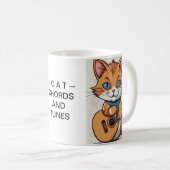 Cat ~ Akkorde und Tunes niedlich Tomcat Gitarre sp Kaffeetasse (VorderseiteRechts)