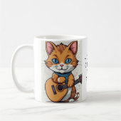 Cat ~ Akkorde und Tunes niedlich Tomcat Gitarre sp Kaffeetasse (Links)