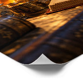 Cat Alchemist Fantasy Wizard Wall Art Poster (Ecke)