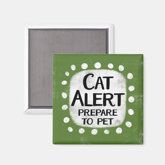 Cat Alert Kühlschrank Magnet (Vorderseite/Rückseite)