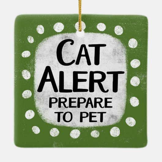 Cat Alert Ornament (Rückseite)