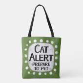 Cat Alert Tote Bag Tasche (Rückseite)