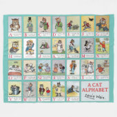 Cat Alphabet, Louis Wain Fleecedecke (Vorderseite (Horizontal))