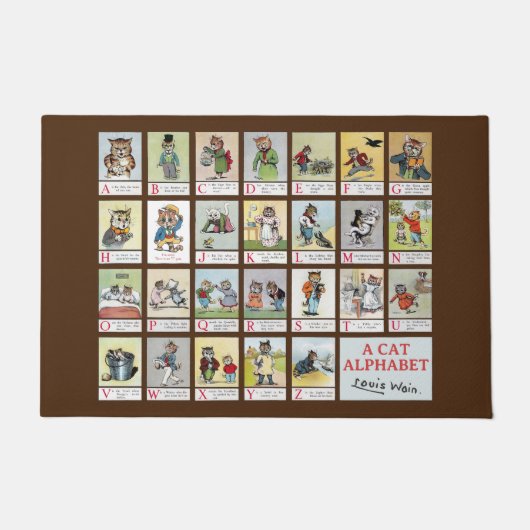 Cat Alphabet, Louis Wain Fußmatte (Vorderseite)
