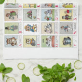 Cat Alphabet, Louis Wain Geschirrtuch (Gefaltet)