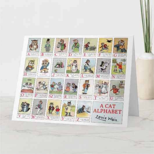 Cat Alphabet, Louis Wain Karte (Vorderseite)