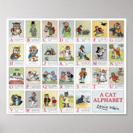 Cat Alphabet, Louis Wain Poster