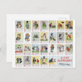 Cat Alphabet, Louis Wain Postkarte (Vorne/Hinten)