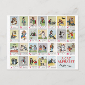 Cat Alphabet, Louis Wain Postkarte