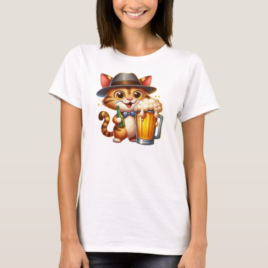 Cat and Ber Clipart Design-85244 T-Shirt (Vorderseite)