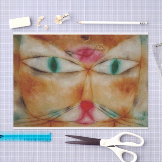 Cat and Bird, Paul Klee, Decoupage Seidenpapier (Handwerk)