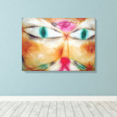 Cat and Bird, Paul Klee Leinwanddruck (Insitu (Holzboden))