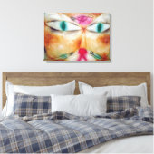 Cat and Bird, Paul Klee Leinwanddruck (Insitu (Schlafzimmer))
