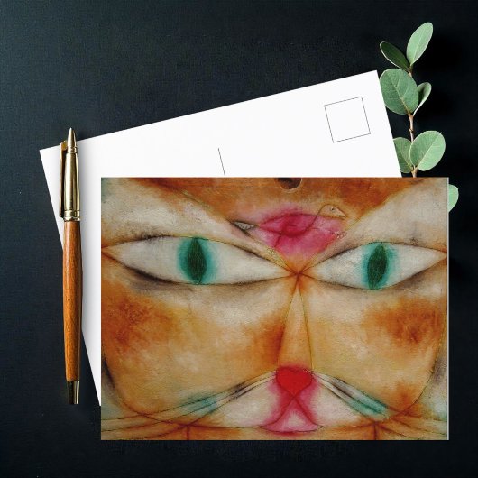 Cat and Bird, Paul Klee, Postkarte