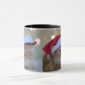 Cat and Christmas lights Tasse (Zentrum)