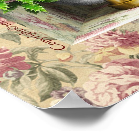 Cat and Christmas stuff Poster (Ecke)