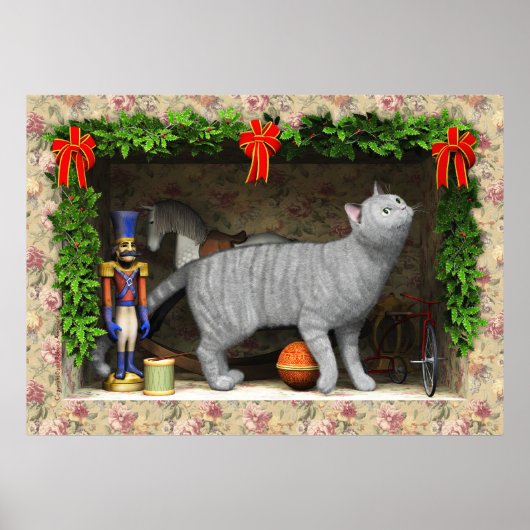 Cat and Christmas stuff Poster (Vorne)