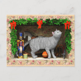 Cat and Christmas stuff Postkarte