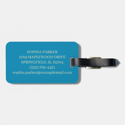 Cat and Cloud Gepäckanhänger (Rückseite horizontal)