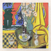 Cat and Coffee Glass Untersetzer (Vorderseite)