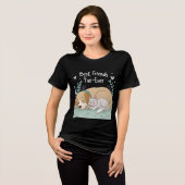 Cat and dog best friends forever Tri-Blend shirt (Vorderseite voll)