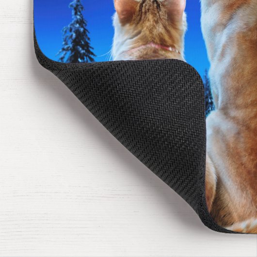 Cat and Dog Christmas Miracle Mousepad (Ecke)