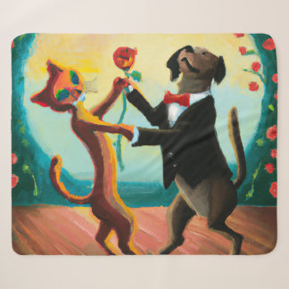 Cat and Dog Dancing Tango im Dance Club, AI Art Sherpadecke