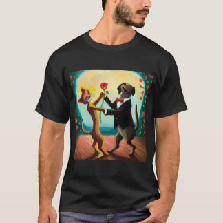 Cat and Dog Dancing Tango im Tanzclub, i Art T-Shirt