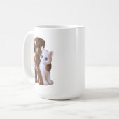 Cat and dog  figurine-style kaffeetasse (Vorderseite Links)