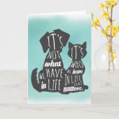 Cat and Dog Friends Best Friend Captions Card Karte (Gelbe Blume)