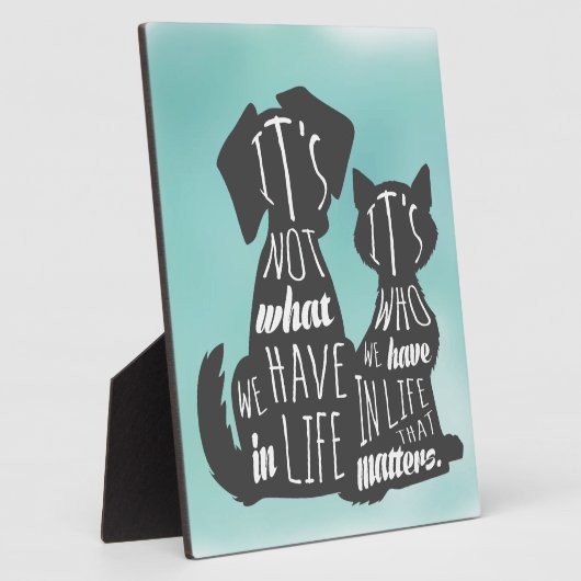 Cat and Dog Friends Best Friend Captions Fotoplatte (Seite)