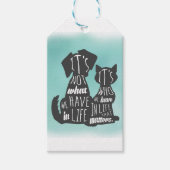 Cat and Dog Friends Best Friend Captions Geschenkanhänger (Vorderseite)